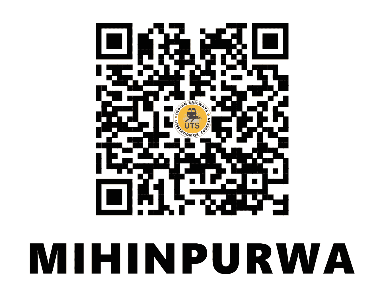 UTS QR Code for MIHINPURWA - MIN (NE - UTTAR PRADESH)
